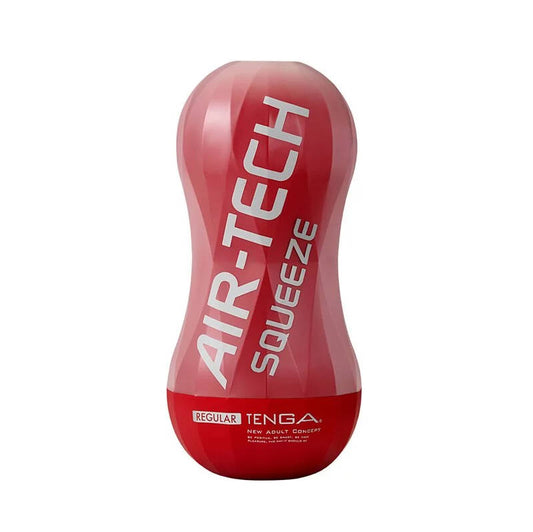 TENGA|AIR-TECH SQUEEZE 擠壓氣炫杯 飛機杯|REGULAR/經典紅 自慰杯