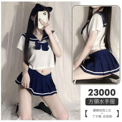 英倫格子|透視裝學生服|大方領水手服 角色扮演 伴侶調情