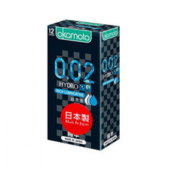 岡本|002 RL 超潤滑水感勁薄 HYDRO Large 56mm 加大尺寸 保險套|衛生套 12入裝