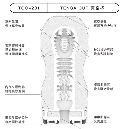 TENGA｜冰酷真空杯｜TOC-201C 自慰杯